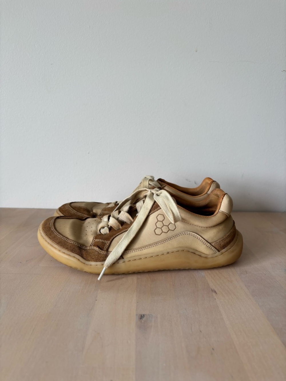 Vivo Barefoot Beige and Brown Minimalist Sneakers